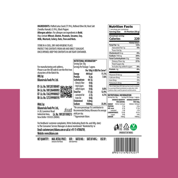 Makhana Himalayan Salt 50g