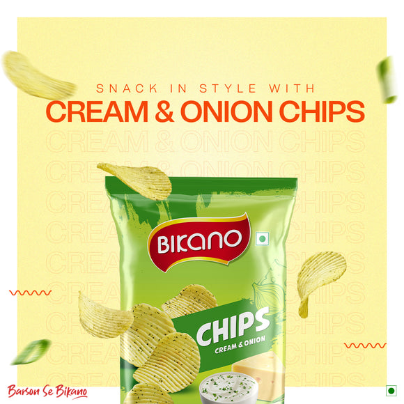 Cream and Onion Chips