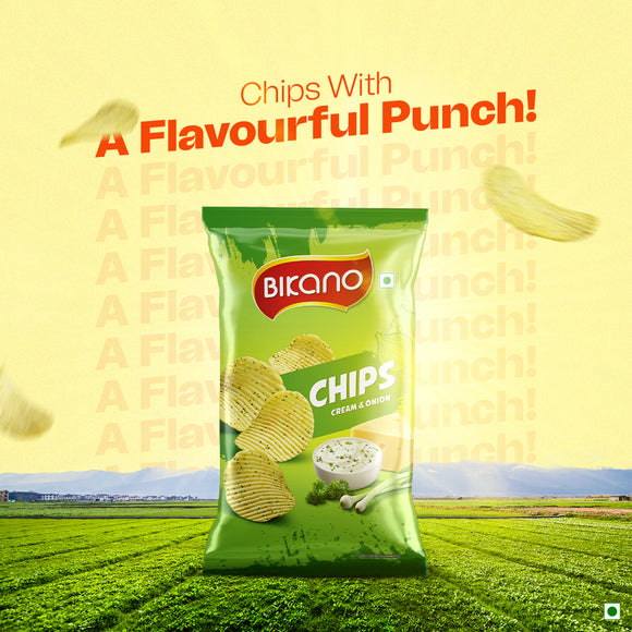 Cream and Onion Chips