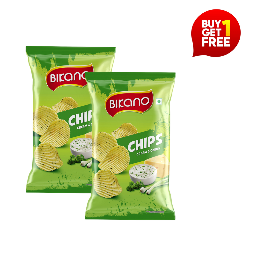 Bikano Cream and Onion Chips (BOGO)